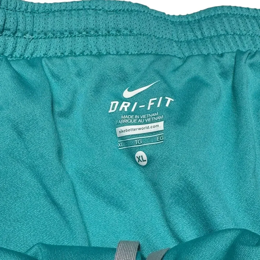 Nike Dri-Fit Lined Running Shorts Teal Gray XL